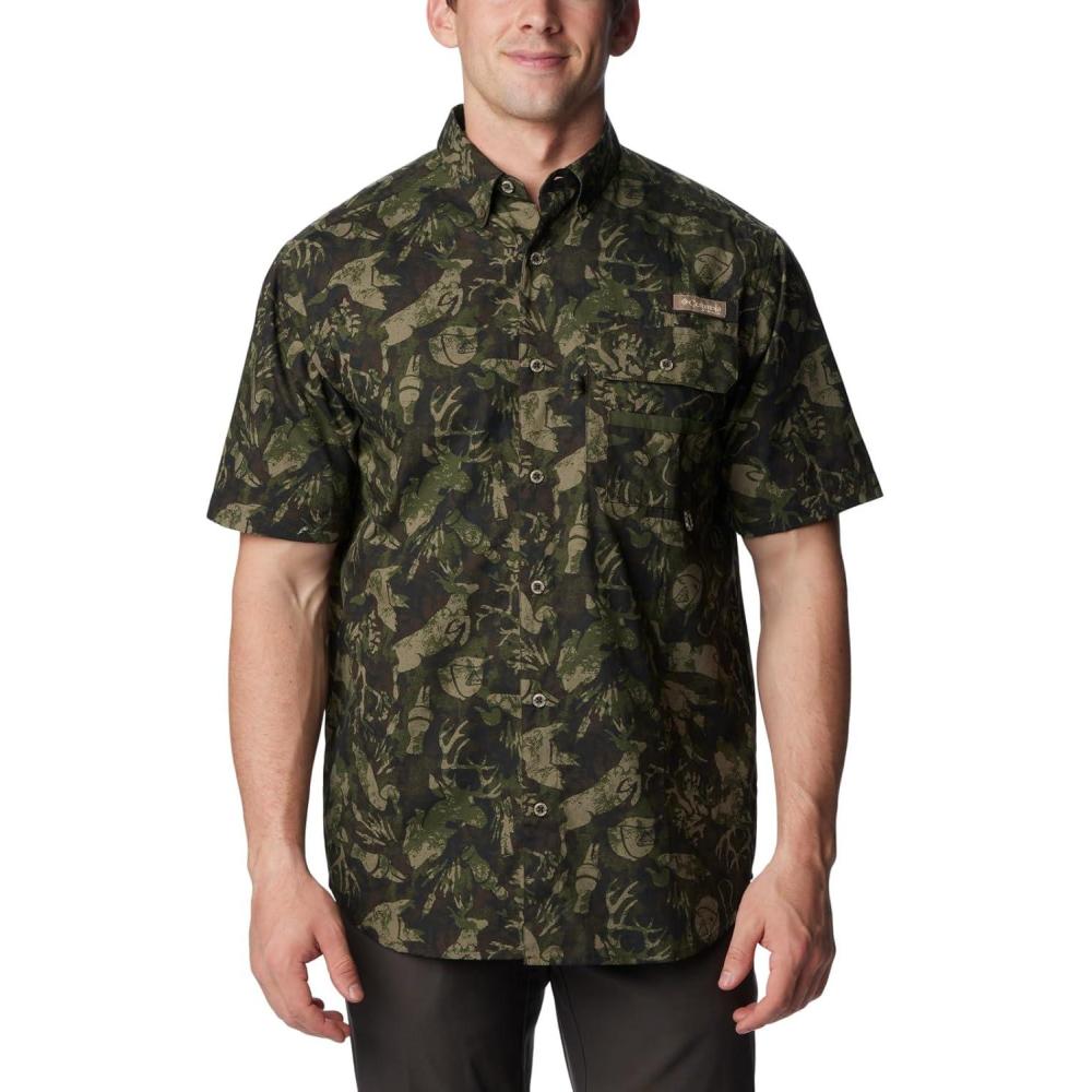 imageColumbia Mens Sharptail Short Sleeve ShirtSharptail Short Sleeve ShirtSurplus Green Woodsman Print