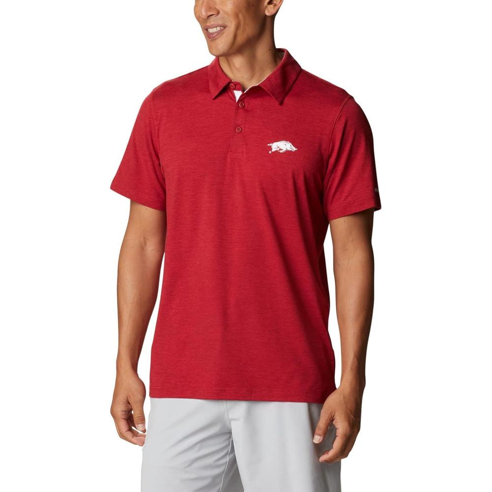 imageColumbia Mens Tech Trail PoloArk Red Velvet