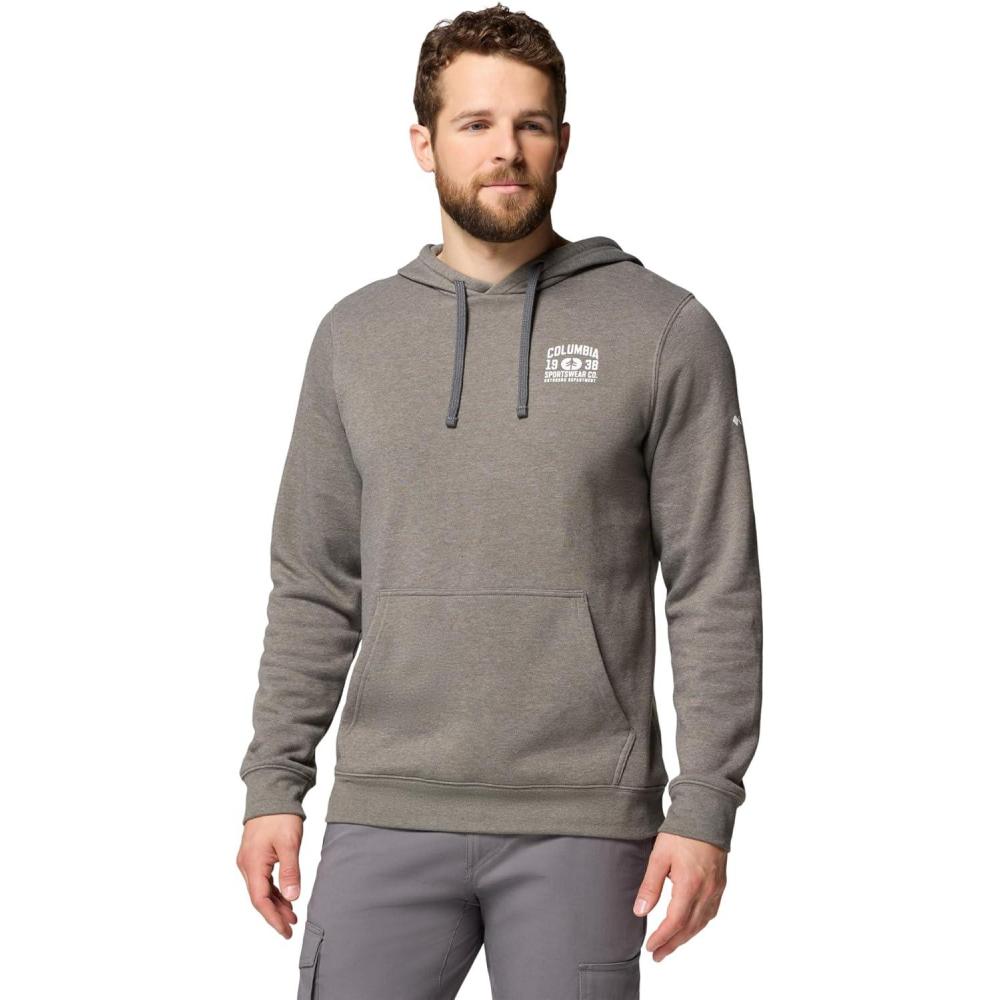 imageColumbia Mens Trek Graphic Hoodie Charcoal HeatherOutdoor Arch Large