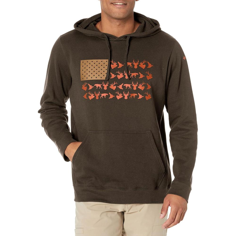 imageColumbia mens Phg Game Flag Ii HoodieHooded SweatshirtCordovan Blaze Big Game Flag