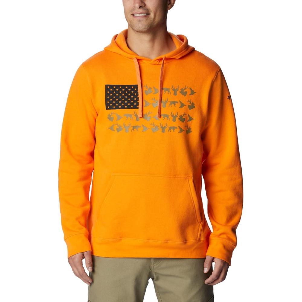 imageColumbia mens Phg Game Flag Ii HoodieHooded SweatshirtPhg Orange  Black Game Flag