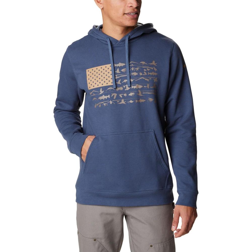 imageColumbia mens Phg Game Flag Ii HoodieHooded SweatshirtZinc  Sahara Cast N Blast