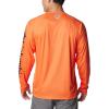 Columbia Mens Collegiate Terminal Tackle Heather Long Sleeve ShirtHiking Shirt(Aub – Spark Orange Heather)