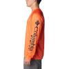 Columbia Mens Collegiate Terminal Tackle Heather Long Sleeve ShirtHiking Shirt(Aub – Spark Orange Heather)