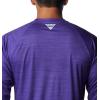 Columbia Mens Collegiate Terminal Tackle Heather Long Sleeve ShirtHiking Shirt(Cle – Vivid Purple Heather)