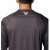 Columbia Mens Collegiate Terminal Tackle Heather Long Sleeve ShirtHiking Shirt(Neb – Shark Heather)