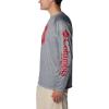 Columbia Mens Collegiate Terminal Tackle Heather Long Sleeve ShirtHiking Shirt(Os – Columbia Grey Heather)