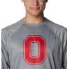 Columbia Mens Collegiate Terminal Tackle Heather Long Sleeve ShirtHiking Shirt(Os – Columbia Grey Heather)