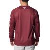Columbia Mens Collegiate Terminal Tackle Heather Long Sleeve ShirtHiking Shirt(Tam – Deep Maroon Heather)