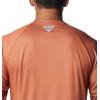 Columbia Mens Collegiate Terminal Tackle Heather Long Sleeve ShirtHiking Shirt(Tex – Cedar Heather)