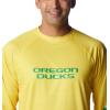 Columbia Mens Collegiate Terminal Tackle Heather Long Sleeve ShirtHiking Shirt(Uo – Yellow Glo Heather)