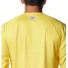 Columbia Mens Collegiate Terminal Tackle Heather Long Sleeve ShirtHiking Shirt(Uo – Yellow Glo Heather)