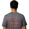 Columbia Men’s Kwick Hike Back Graphic Short Sleeve Tee(Black Heather/Linescape)