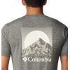 Columbia Men’s Kwick Hike Back Graphic Short Sleeve Tee(Black Heather/Moonscape)