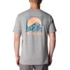 Columbia Men’s Kwick Hike Back Graphic Short Sleeve Tee(Boulder Heather/Moonscape)
