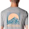 Columbia Men’s Kwick Hike Back Graphic Short Sleeve Tee(Boulder Heather/Moonscape)