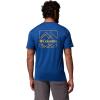 Columbia Men’s Kwick Hike Back Graphic Short Sleeve Tee(Collegiate Navy Heather/Linescape)