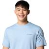 Columbia Men’s Kwick Hike Back Graphic Short Sleeve Tee(Ripple Blue Heather/Linear View Multi)