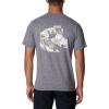 Columbia Men’s Kwick Hike Back Graphic Short Sleeve Tee(Shark Heather/Mountainair)