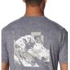 Columbia Men’s Kwick Hike Back Graphic Short Sleeve Tee(Shark Heather/Mountainair)