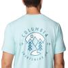 Columbia Men’s Kwick Hike Back Graphic Short Sleeve Tee(Spray Heather/Naturally Boundless)