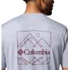 Columbia Men’s Kwick Hike Back Graphic Short Sleeve Tee(Tradewinds Grey Heather/Linescape)