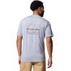Columbia Men’s Kwick Hike Back Graphic Short Sleeve Tee(Tradewinds Grey Heather/Linescape)