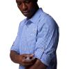 Columbia Men’s PFG Harbor Peak Long Sleeve Shirt(Vivid Blue Micro Gingham)