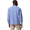 Columbia Men’s PFG Harbor Peak Long Sleeve Shirt(Vivid Blue Micro Gingham)