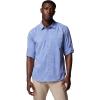 Columbia Men’s PFG Harbor Peak Long Sleeve Shirt(Vivid Blue Micro Gingham)