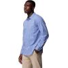 Columbia Men’s PFG Harbor Peak Long Sleeve Shirt(Vivid Blue Micro Gingham)