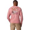 Columbia Mens PFG Uncharted Graphic Tee Long Sleeve(Rosewood Heather/Guadalupe Drift)
