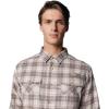 Columbia Men’s Roughtail Stretch Flannel Long Sleeve(Iron Ombre Tartan)