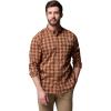 Columbia Men’s Sharptail Long Sleeve Yarn Dye Shirt(Camel Brown Triple Check)