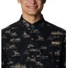 Columbia Mens Sharptail Short Sleeve ShirtSharptail Short Sleeve Shirt(Black High Country Print)