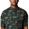Columbia Mens Sharptail Short Sleeve ShirtSharptail Short Sleeve Shirt(Dark Forest High Country Print)
