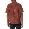 Columbia Mens Sharptail Short Sleeve ShirtSharptail Short Sleeve Shirt(Red Jasper Gingham)