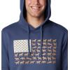 Columbia mens Phg Game Flag Ii HoodieHooded Sweatshirt(Zinc  Dark Stone Dog Flag)