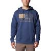 Columbia mens Phg Game Flag Ii HoodieHooded Sweatshirt(Zinc/Iron Cast + Blast Flag)