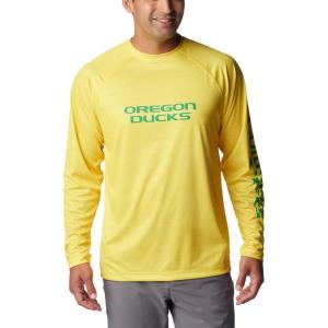 Columbia Mens Collegiate Terminal Tackle Heather Long Sleeve ShirtHiking Shirt(Uo – Yellow Glo Heather)