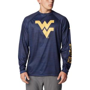 Columbia Mens Collegiate Terminal Tackle Heather Long Sleeve ShirtHiking Shirt(Wv – Collegiate Navy Heather)