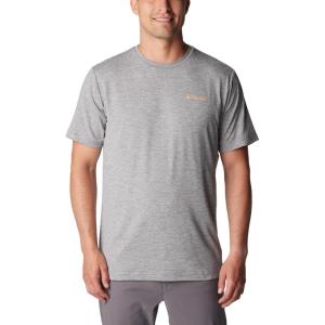 Columbia Men’s Kwick Hike Back Graphic Short Sleeve Tee(Boulder Heather/Moonscape)