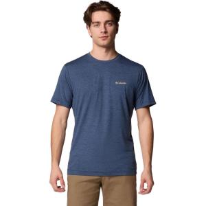 Columbia Men’s Kwick Hike Back Graphic Short Sleeve Tee(Collegiate Navy Heather/Planet Watch)