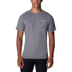 Columbia Men’s Kwick Hike Back Graphic Short Sleeve Tee(Shark Heather/Mountainair)