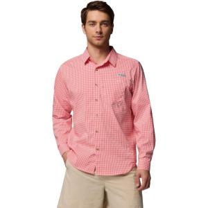 Columbia Men’s PFG Harbor Peak Long Sleeve Shirt(Melonade Micro Gingham)