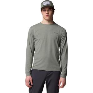 Columbia Mens PFG Uncharted Graphic Tee Long Sleeve(Cypress Heather/Swamplands)