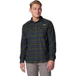 Columbia Men’s Roughtail Stretch Flannel Long Sleeve(Surplus Green Ombre Tartan)