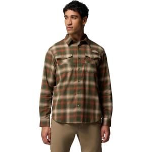 Columbia Men’s Roughtail Stretch Flannel Long Sleeve(Surplus Green Tracking Check)