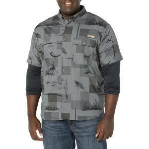 Columbia Mens Sharptail Short Sleeve ShirtSharptail Short Sleeve Shirt(Black Checkered Woodsman Print)