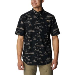 Columbia Mens Sharptail Short Sleeve ShirtSharptail Short Sleeve Shirt(Black High Country Print)